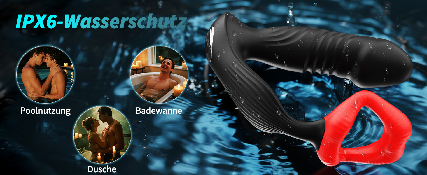 Вібратор для чоловіків для стимуляції простати Timzeit - анальний вібратор, кільце для пеніса з пультом дистанційного керування та додатком, анальний плагін з 9 режимами вібрації та 9 функціями імпульсу. Іграшка для дорослих.