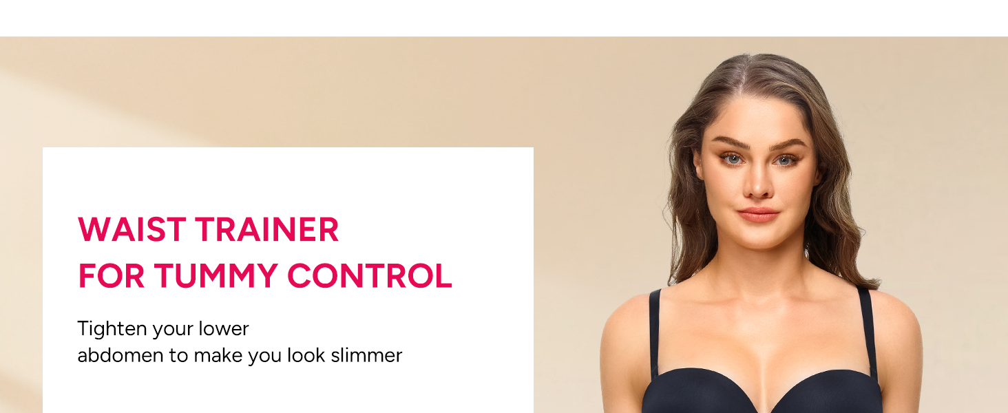 Коригуючий корсет для жінок KUMAYES Waist Trainer — моделюючий одяг для талії та живота, бежевий