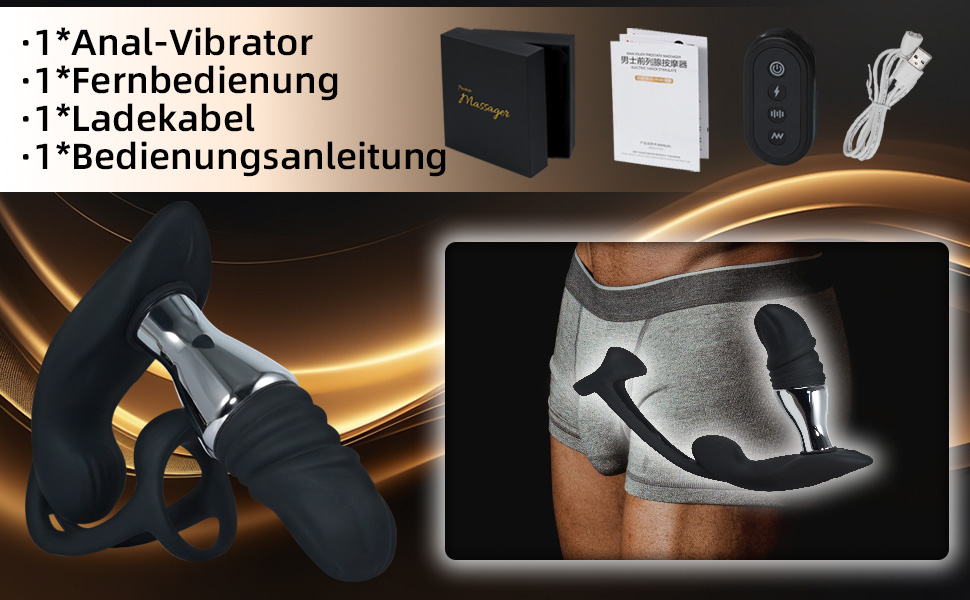 Вібратор для чоловіків AMZBEE з електрошоком, масажер простати та анусу, комплект з 10 шт., SM іграшки для дорослих