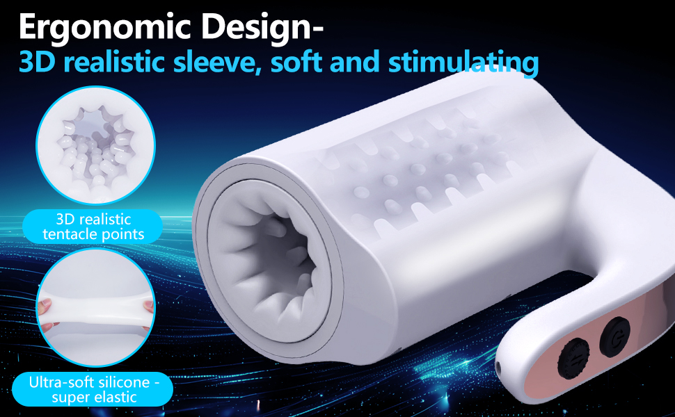 Автоматичний мастурбатор для чоловіків: 10 режимів, телескопічна конструкція, ротація, помпа, білий