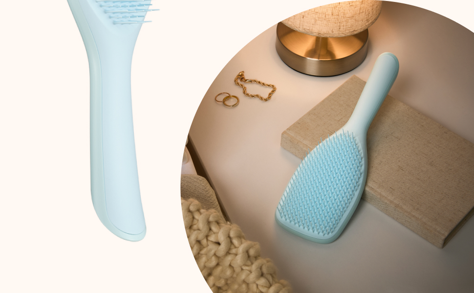 Щітка для волосся Tangle Teezer Ultimate Detangler для вологого та сухого волосся, розплутувальна для густого, кучерявого та довгого волосся, синя (для тонкого та чутливого волосся)