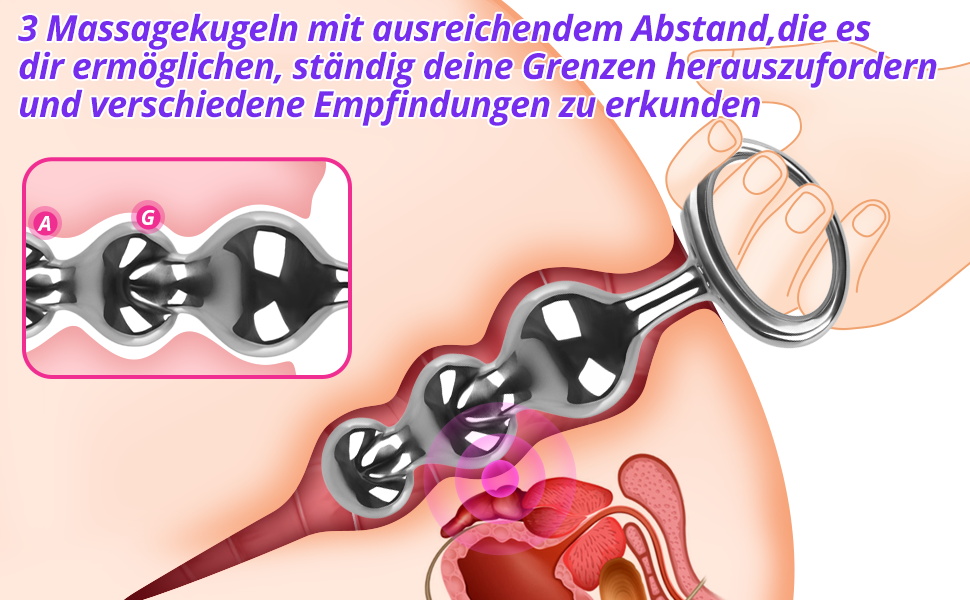 Анальний плагін Roluck з нержавіючої сталі, масажер простати та стимуляції G-точки, іграшки для дорослих для чоловіків та жінок