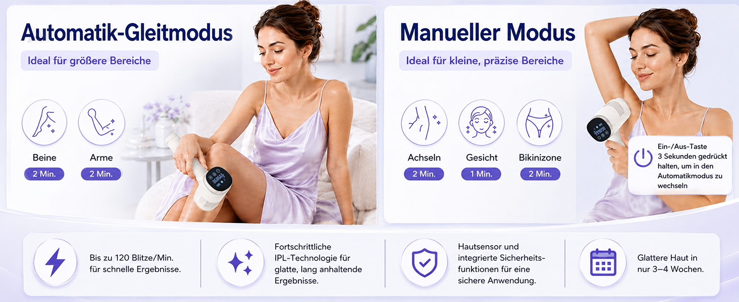 IPL-епілятор для дому з охолодженням (Ice Cooling), 3-в-1, 9 рівнів інтенсивності, 21Дж, з магнітними насадками для обличчя, пахв та бікіні, унісекс, Cream White