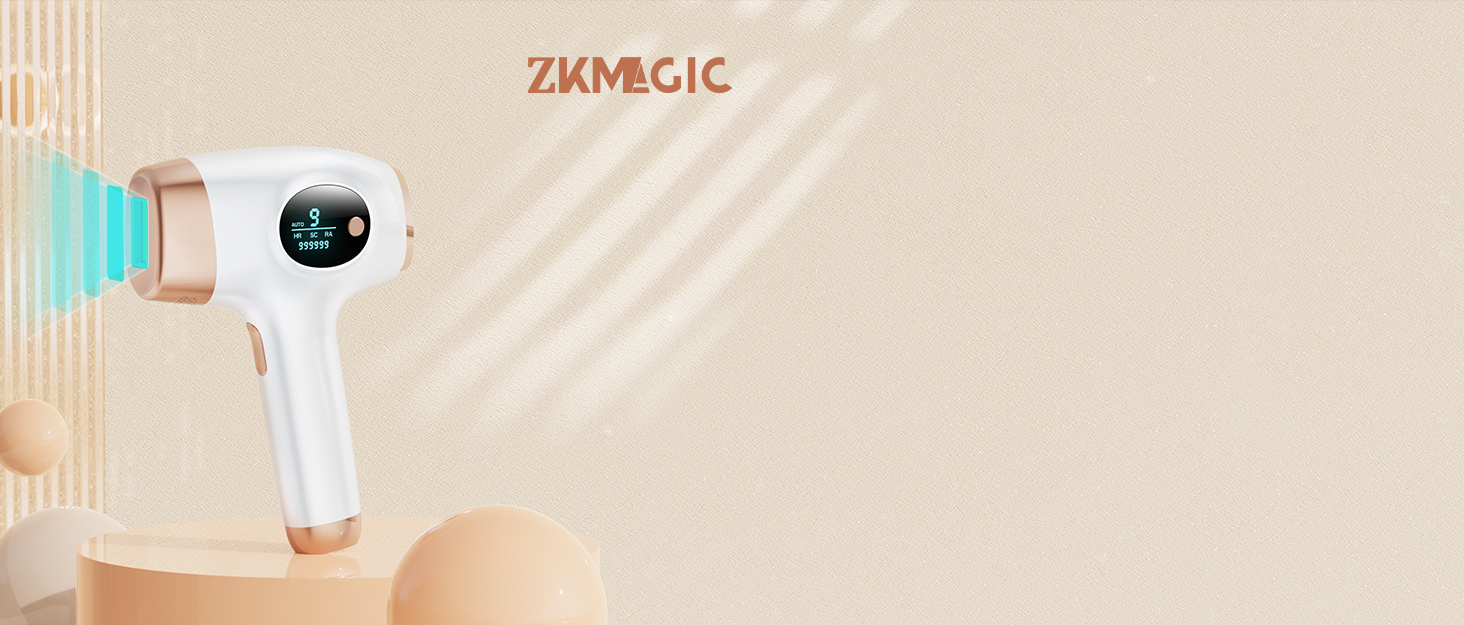 Лазерний епілятор Dorzu ZKMAGIC для жінок та чоловіків: 9 рівнів енергії, 3 режими (HR/SC/RA), 999 900 імпульсів, безболісне видалення волосся з тіла, ніг та пахв