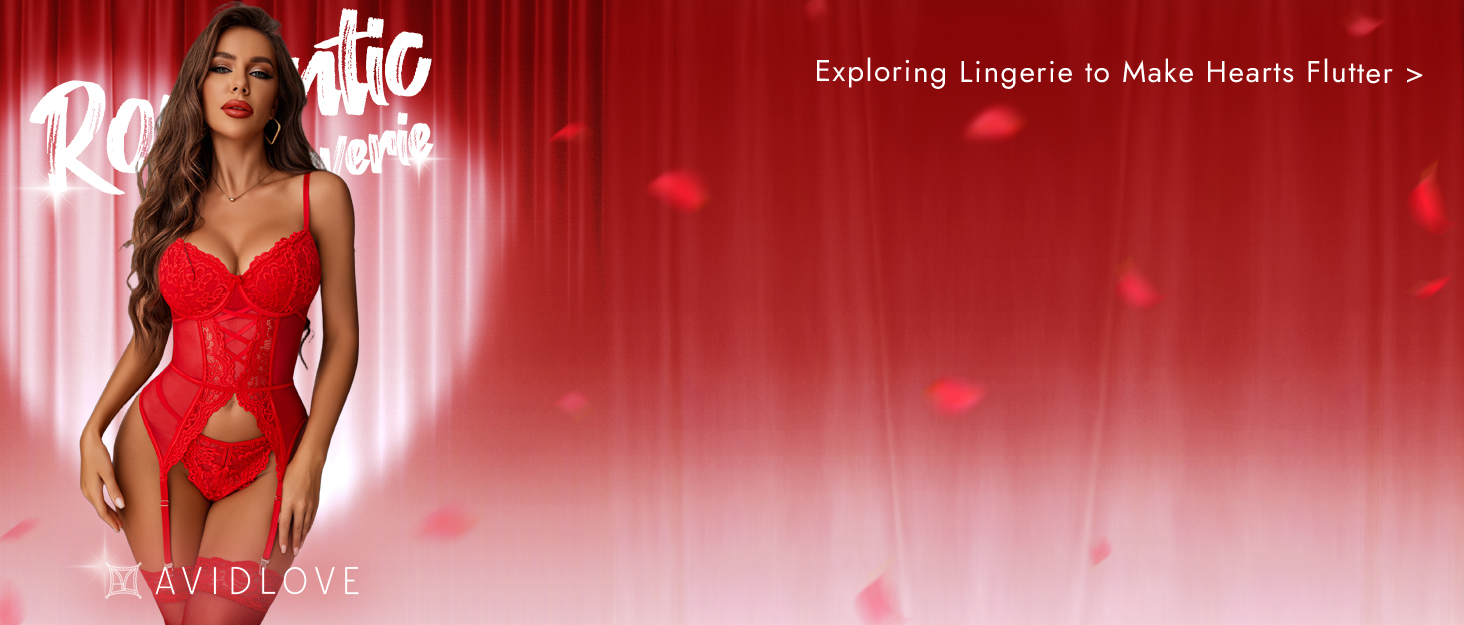 Avidlove Комплект нижньої білизни для жінок: мереживний боді, корсет, babydoll, чорний. Сексуальна спідня білизна, тіло, бюстгальтер та труси.