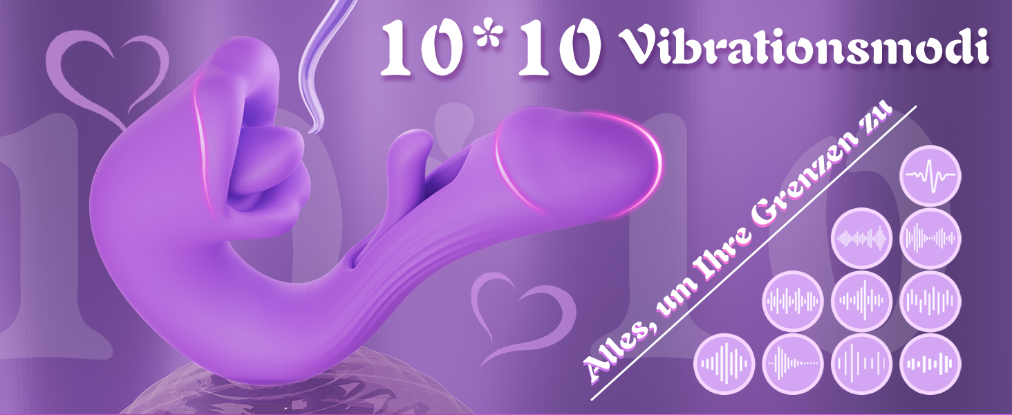 Вібратор жіночий 4-в-1 з 10 режимами вібрації та 10 режимами стимуляції клітора та G-точки, USB-зарядний секс-іграшка для пар та соло-задоволення