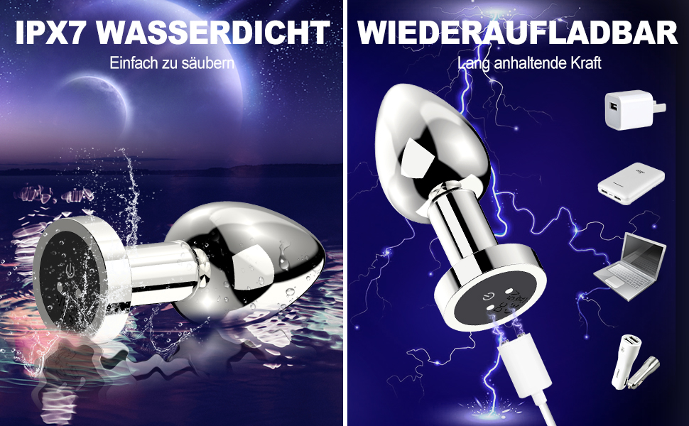 Вібратор анальний Metall Anal Vibrator зі 10 режимами вібрації, пультом дистанційного керування, стимулятор простати. Іграшки для дорослих для початківців, чоловіків, жінок, пар (сріблястий).