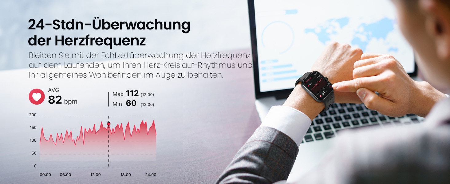 Смарт-годинник TOZO S4 для жінок та чоловіків, Bluetooth-дзвінки, 1.78
