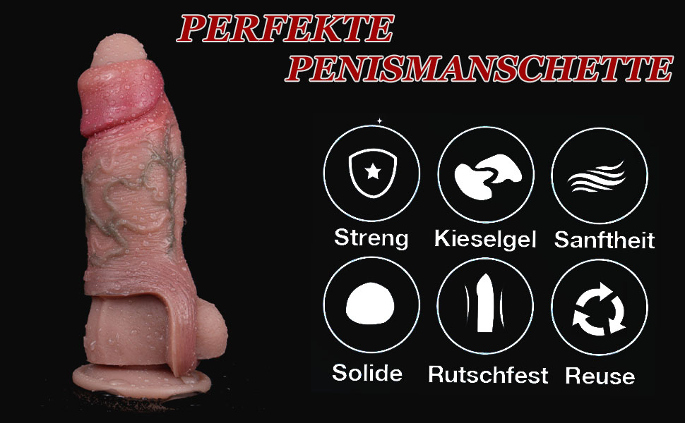 Реалістичний пеніс-чохли з силікону, пеніс-рукав з товстим мошонкою, пеніс-чохол, 6 стилів на вибір, чоловічий екстендер для збільшення пеніса, SM, сексуальні іграшки (колір м'яса, C)