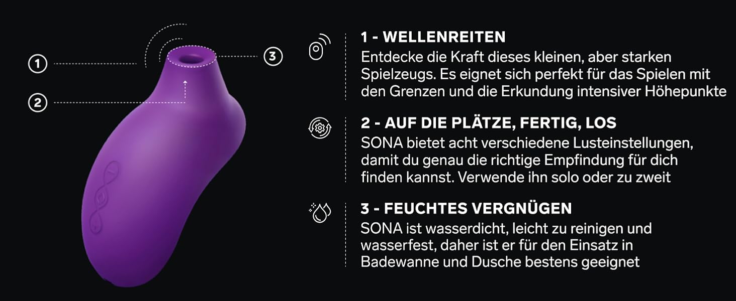 LELO SONA - вібратор для жінок з технологією звукових хвиль, водонепроникний, акумуляторний, преміум-якість, Cerise