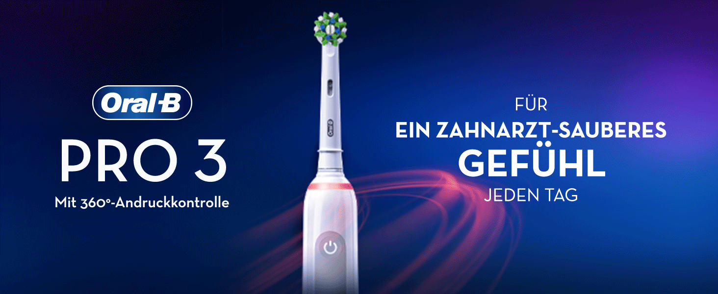 Електрична зубна щітка Oral-B Pro 3 3500 Edition, чорна, з дорожнім футляром та набором насадок (3 шт.)