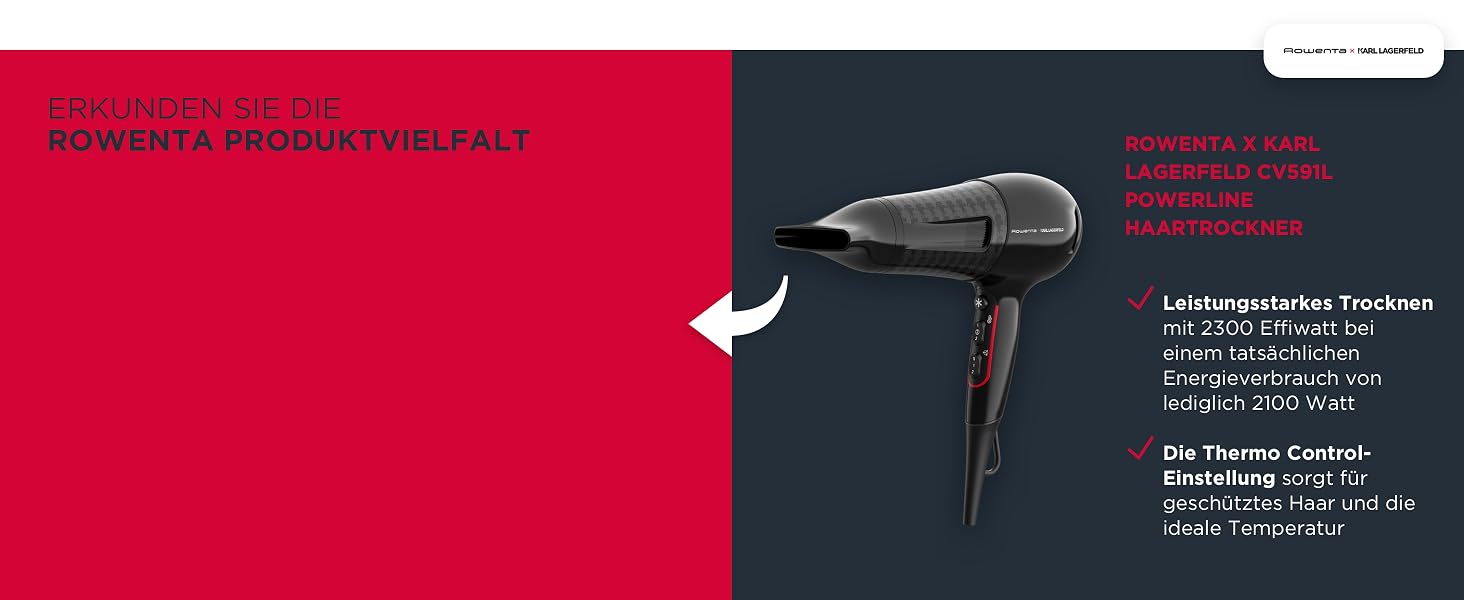 Випрямляч для волосся Rowenta x Karl Lagerfeld SF467L K/Pro Stylist з кератиновим покриттям Glow, іонізацією та вбудованим гребінцем, 140-210°C, чорний/червоний