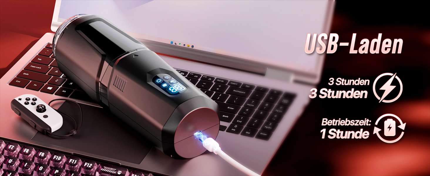 Мастурбатор для чоловіків KI-Interaktion з 7 режимами вібрації, ротацією та імітацією язика - секс-іграшка