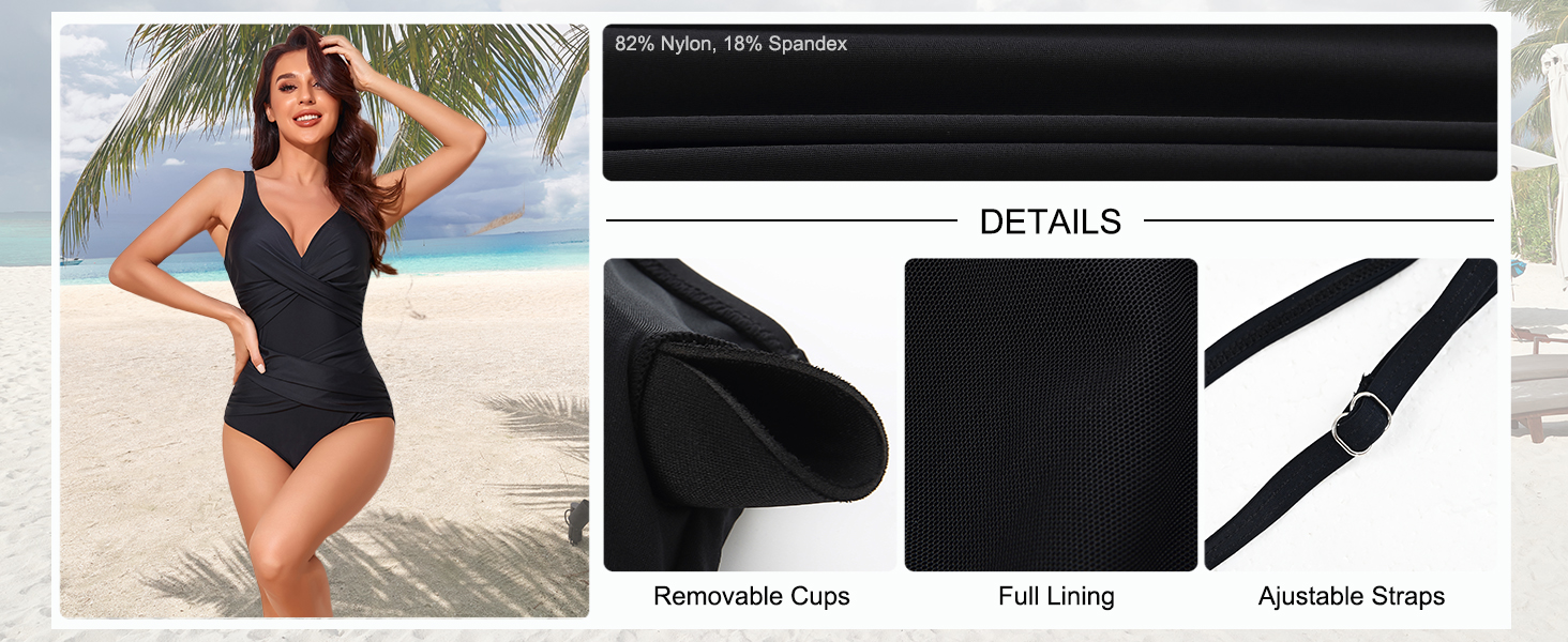 Світшот жіночий Smismivo Badeanzug Push Up з ефектом шортів, чорний XL