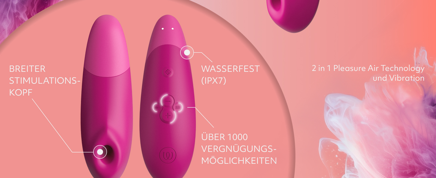 Womanizer Enhance 2 в 1: вібратор клітора та соска, стимулятор для жінок з функцією всмоктування | Іграшка для дорослих, вологостійка, перезарядна, рожева