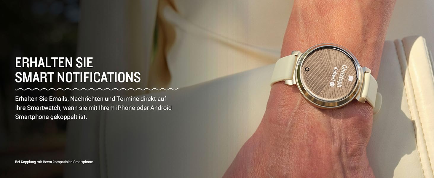 Жіночий смарт-годинник Garmin Lily 2 Cream Gold: сенсорний дисплей 2,54 см, моніторинг здоров'я та фітнесу, смарт-сповіщення, до 5 днів автономної роботи