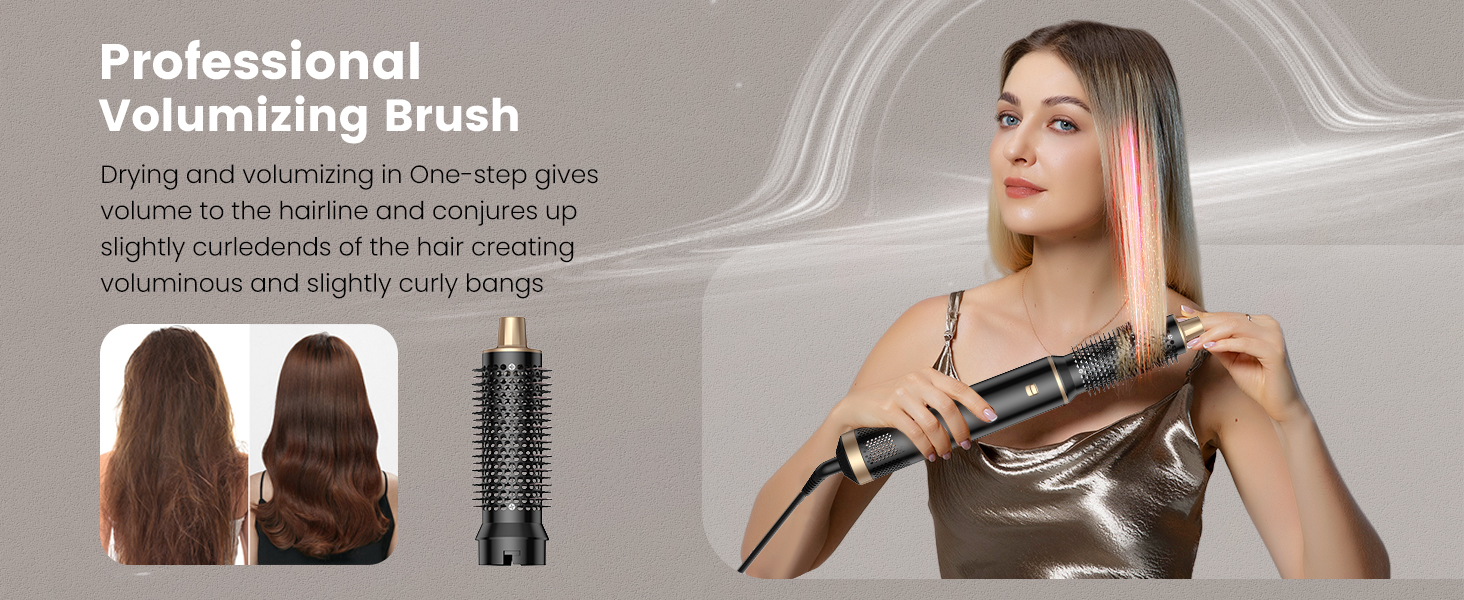 Мультистайлер для волосся 5 в 1 Haarstyler 1000W: фен-щітка, гофре, вирівнювач та насадки для завивки, білий
