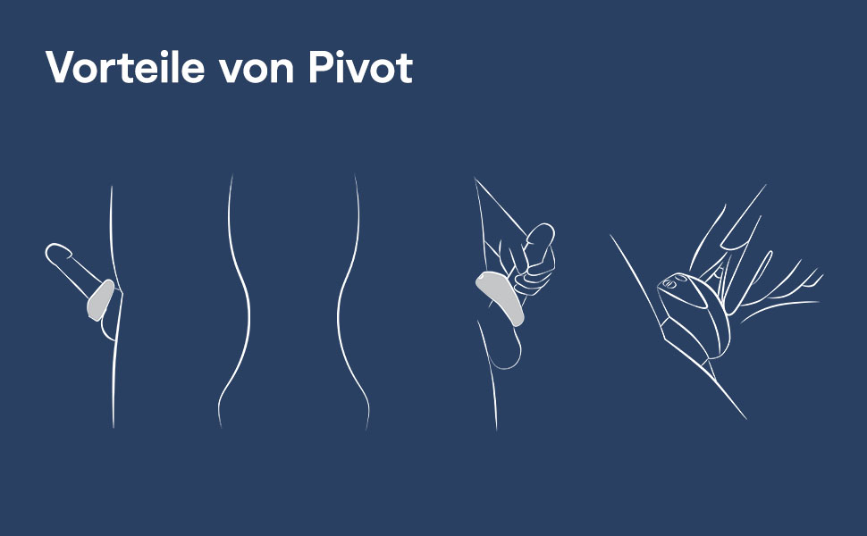 We-Vibe Pivot - вібруючий кільцевий масажер для чоловіків з силікону, Bluetooth, водонепроникний, блакитний