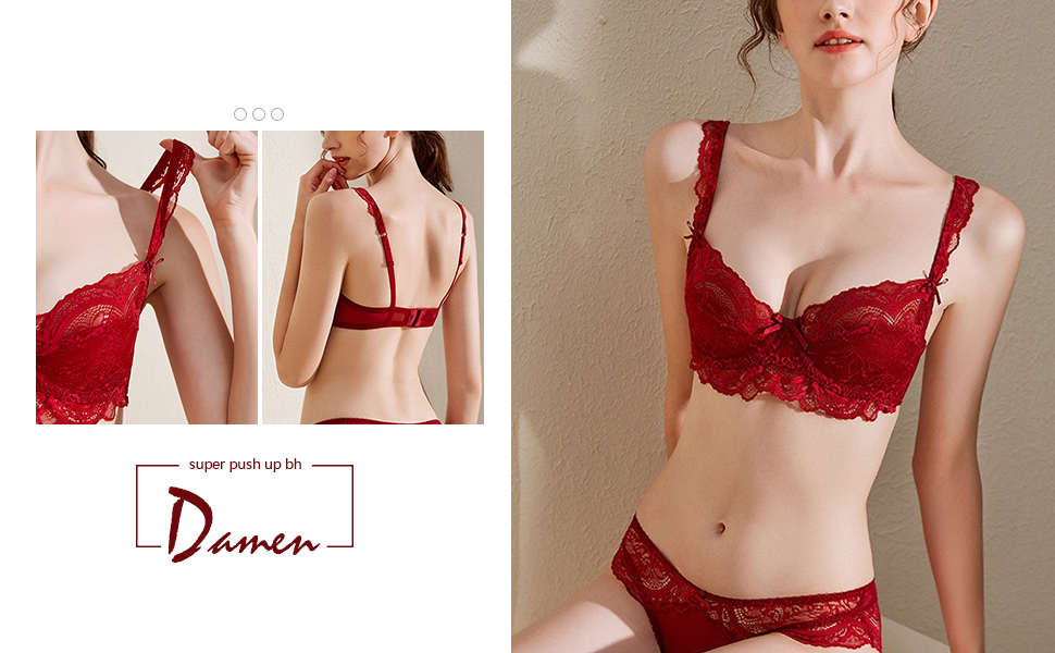 Бюстгальтер MOONBADI для жінок, квітковий дизайн, без кісточок, мереживо, бюстгальтер-бралетт, без пуш-ап, сітчаста підкладка, V-подібний виріз, для щоденного використання, бюстгальтер з підняттям грудей, 34/75D, бордовий