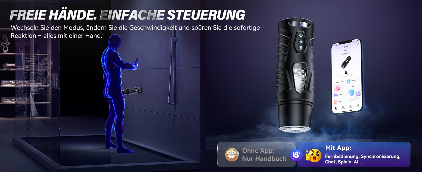 Мастурбатор Honeyexp Sexmaschine з 7 режимами, телескопічною функцією та керуванням через додаток для чоловіків