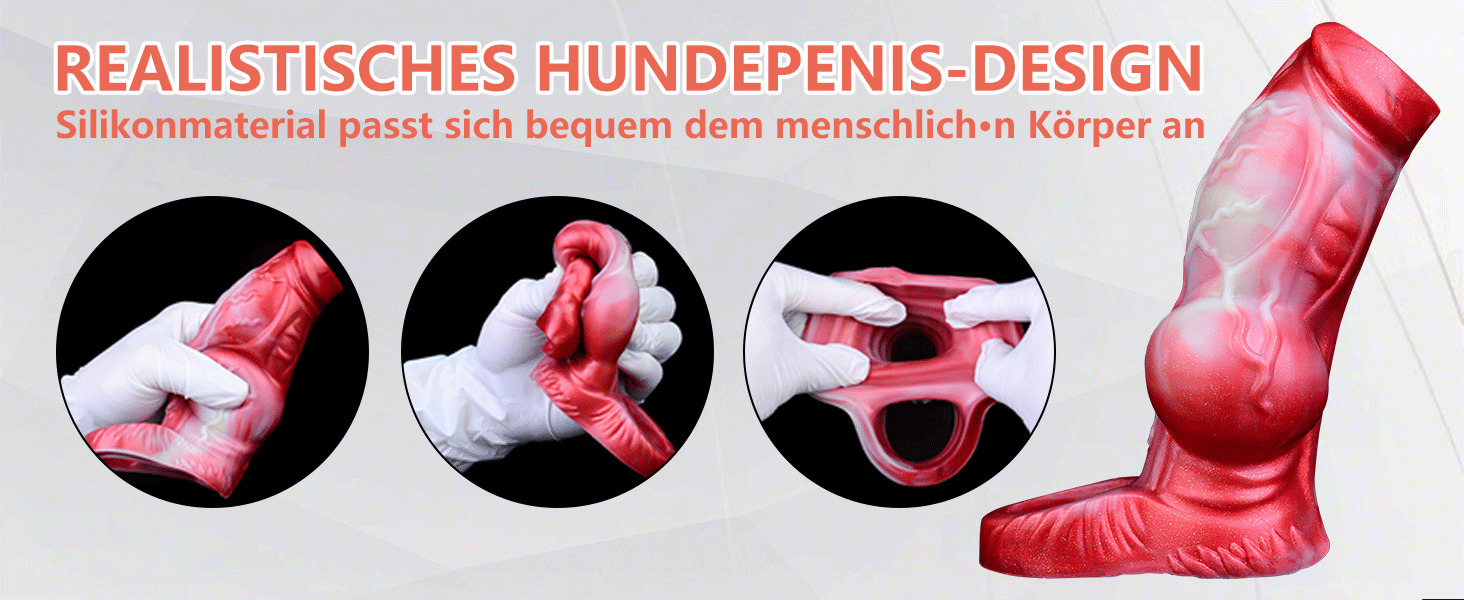 Реалістичний пеніс для собак з рідкого силікону TDLPlus – секс-іграшка для чоловіків та пар, розширювач пеніса