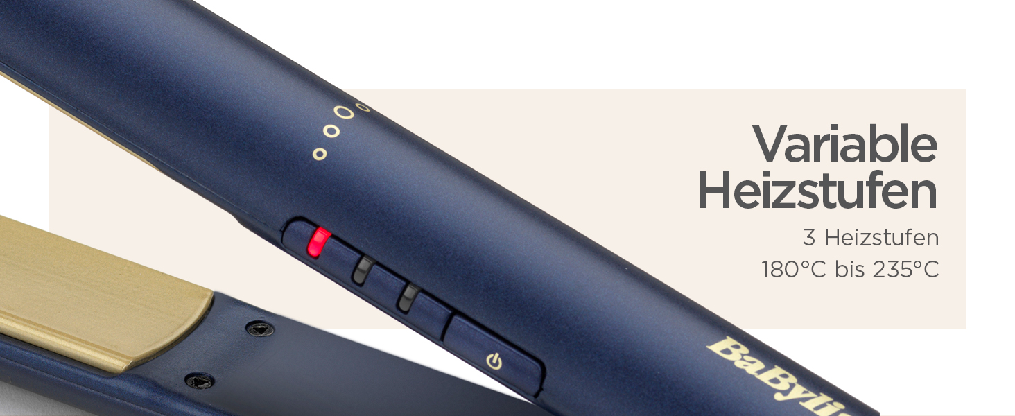 Випрямляч для волосся BaByliss Midnight Luxe 2516PE з титаново-керамічним покриттям, 3 режими температури до 235°C, швидкий нагрів