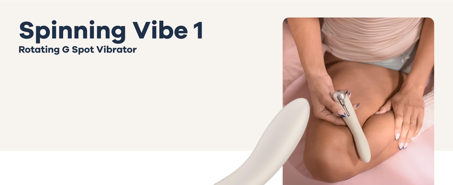 Вібратор Satisfyer Spinning Vibe 1 G-Punkt - 12 вібрацій та 5 програм обертання | Інтимні іграшки для жінок | Водонепроникний (IPX7) | З кремом