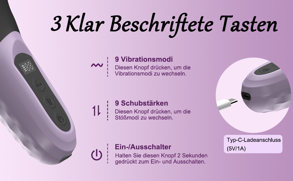 Вібратор для жінок з функцією удару - дildo, секс-іграшка для жінок та пар. 9 режимів вібрації та режим удару, G-точка та кліторальний масаж.