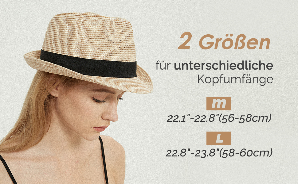 Солом'яний панама-капелюх Creekstone Fedora для жінок та чоловіків, складаний пляжний Trilby з короткою кришкою, бежевий, розмір M