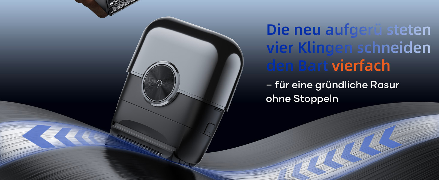 Електробритва для чоловіків Kensen Mini 4D Foil Shaver, водонепроникна портативна бритва для обличчя та бороди, USB-C зарядка, для подорожей