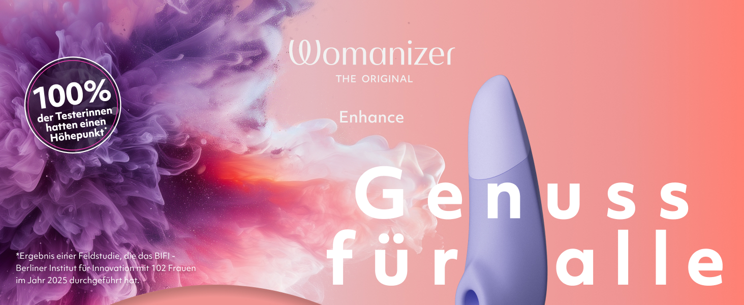 Womanizer Enhance 2 в 1: вібратор клітора та соска-стимулятор | Водонепроникний, акумуляторний | Іграшка для дорослих, фіолетовий