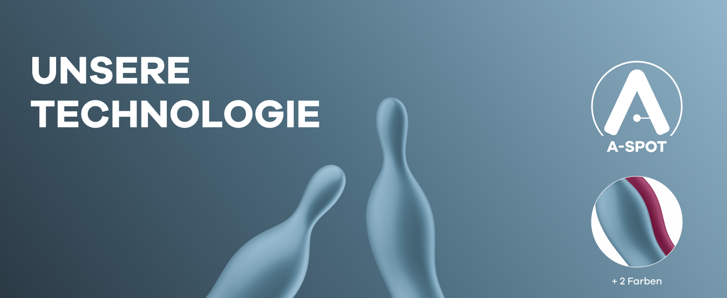 Вібратор Satisfyer A-Mazing 1: гнучкий наконечник для інтимної стимуляції, водонепроникний (IPX7), перезаряджається, для жінок (блакитний)