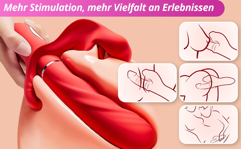 Вібратор для жінок Roluck 3-в-1: 5 режимів лизання, 5 вібрацій та 5 імпульсів