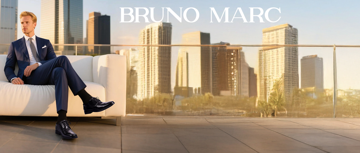 Чоловічі шкіряні туфлі Bruno Marc, коричневі, розмір 43.5 EU