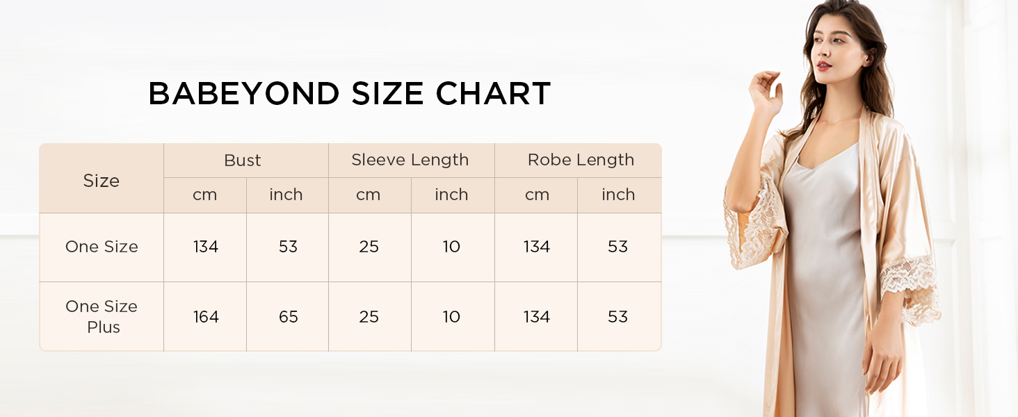Халат жіночий BABEYOND довгий/короткий, однотонний, мереживний, атласний, шовковий, кімоно, літній, кава