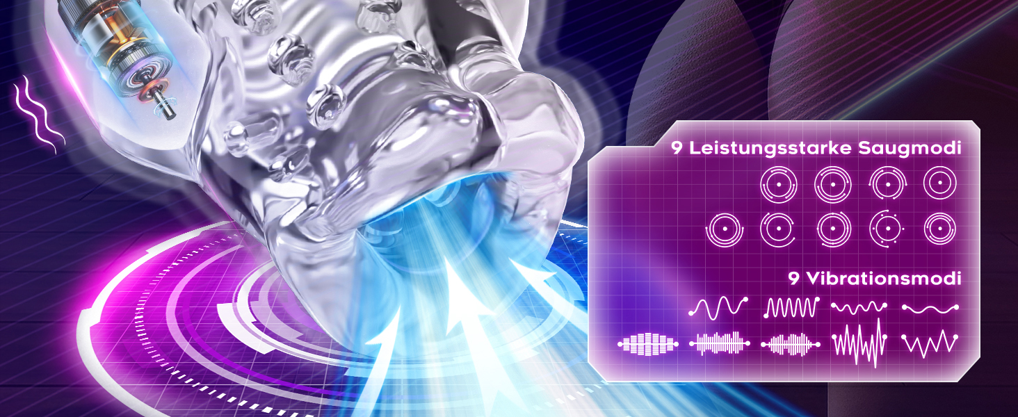 Електричний мастурбатор для чоловіків з 9 вібраційними режимами та 9 режимами вакуумної стимуляції, золотий. Іграшка для дорослих, соло-іграшка для чоловіків.