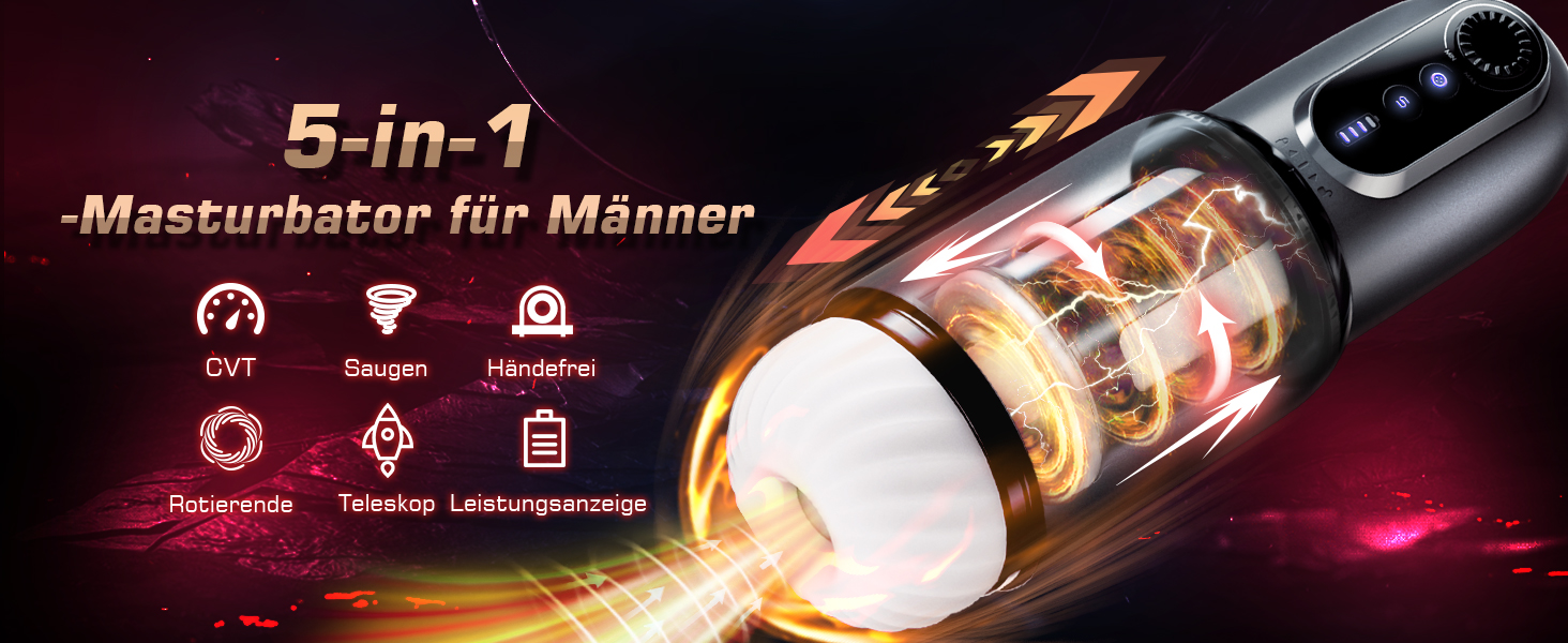 Електричний мастурбатор для чоловіків з телескопічною конструкцією, 5 режимів, вібрація, секс-іграшка