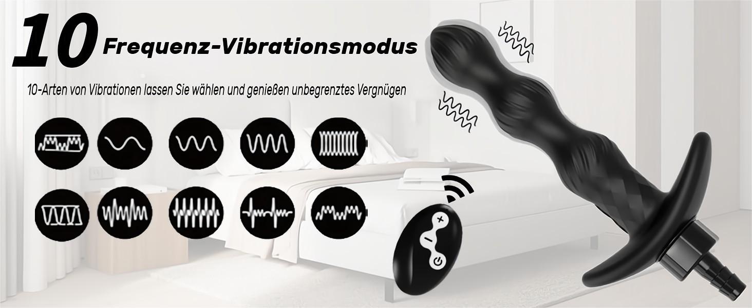 Анальний вібратор ChicLSQ з пультом дистанційного керування: 10 режимів, силікон, стимулятор G-точки, для чоловіків та жінок