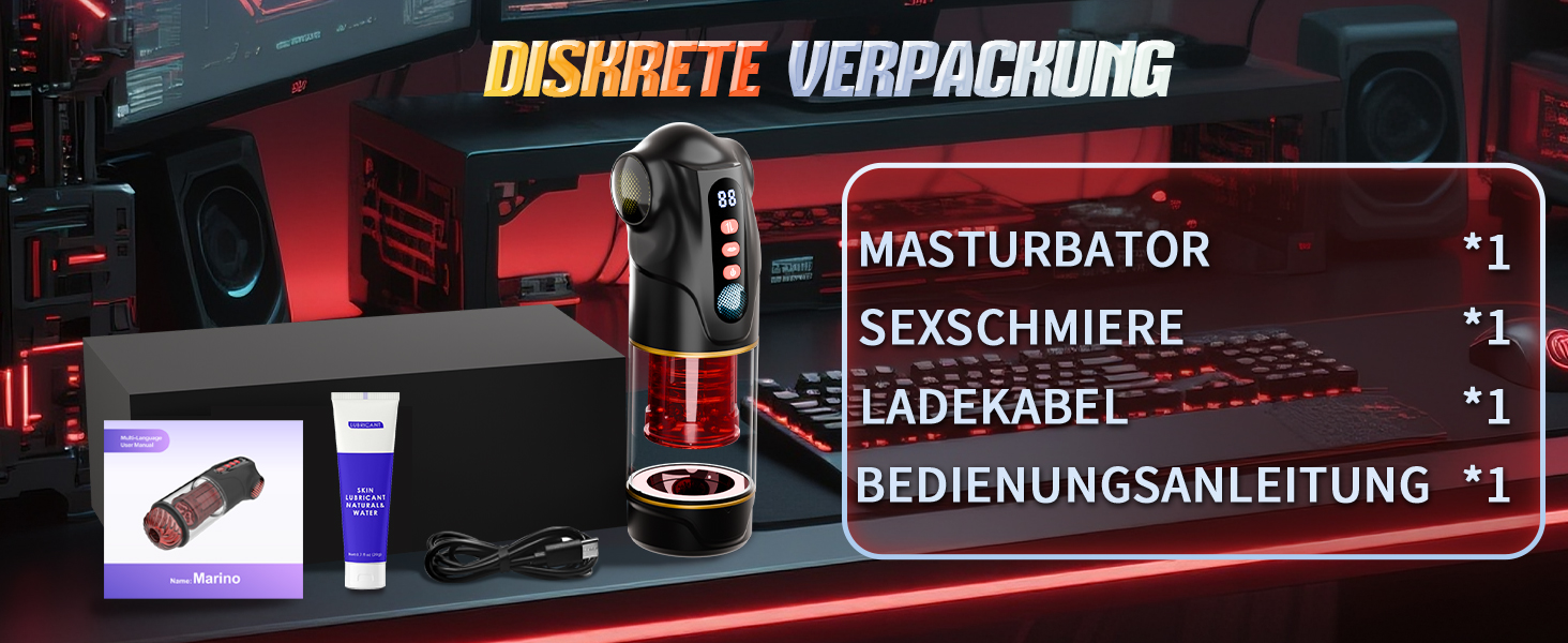 Іграшка для чоловіків 3-в-1 з LCD-дисплеєм: мастурбатор з телескопічною функцією, ротацією та насосом