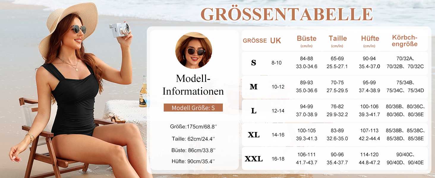 Світшот Badeanzug Damen: Одноцільний купальник з високою талією, Push Up, вінтажний, великі розміри, контроль живота, схуднення, пляжний, темно-зелений/рожевий з квітами