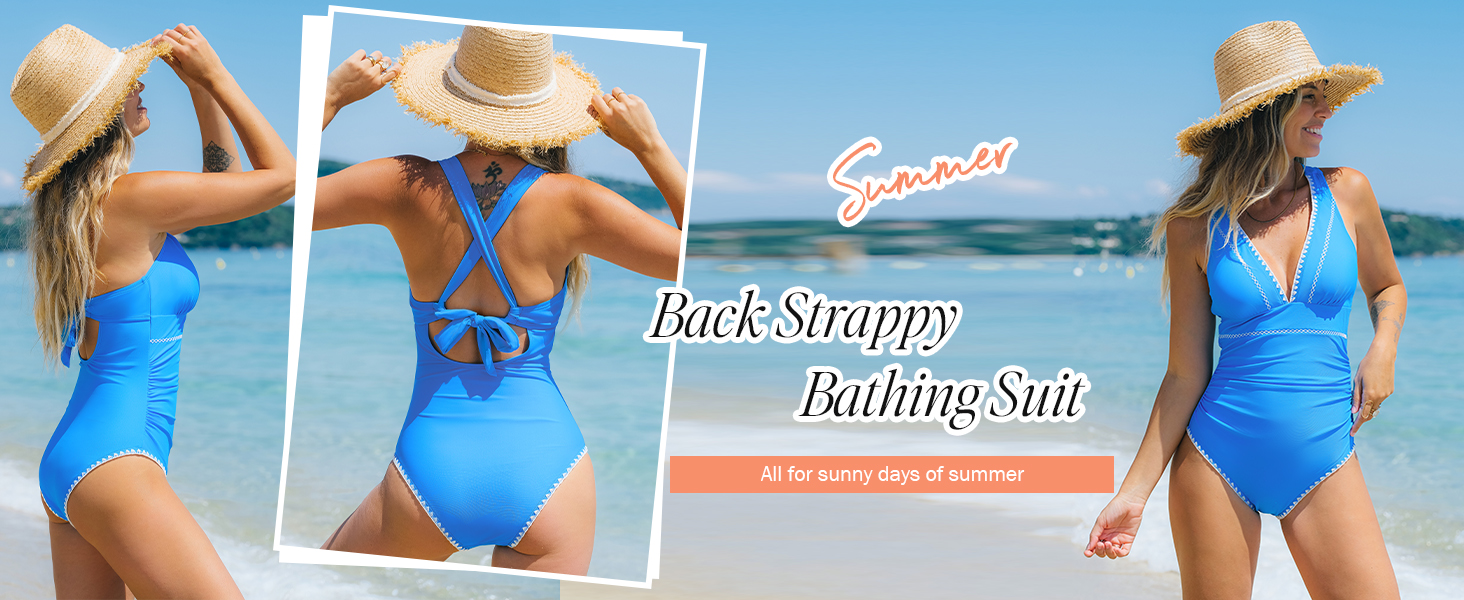 Купальник жіночий цілісний CUPSHE з V-подібним вирізом, чорний