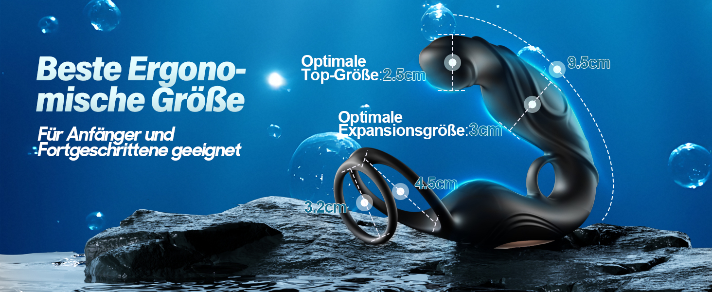 Вібратор анальний для чоловіків з простатичною стимуляцією, 360° обертання, 9 режимів вібрації, кільце для пеніса, керування через додаток