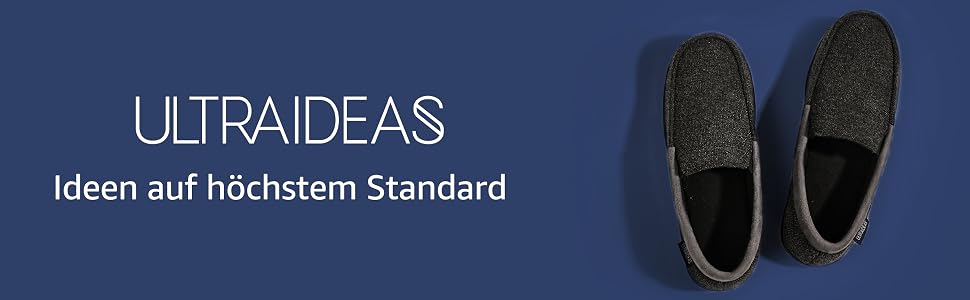 Чоловічі домашні капці ULTRAIDEAS з ефектом пам'яті (Memory Foam), дихаючі в'язані тапочки з протиковзаючою гумовою підошвою, сірі, розмір 43 EU