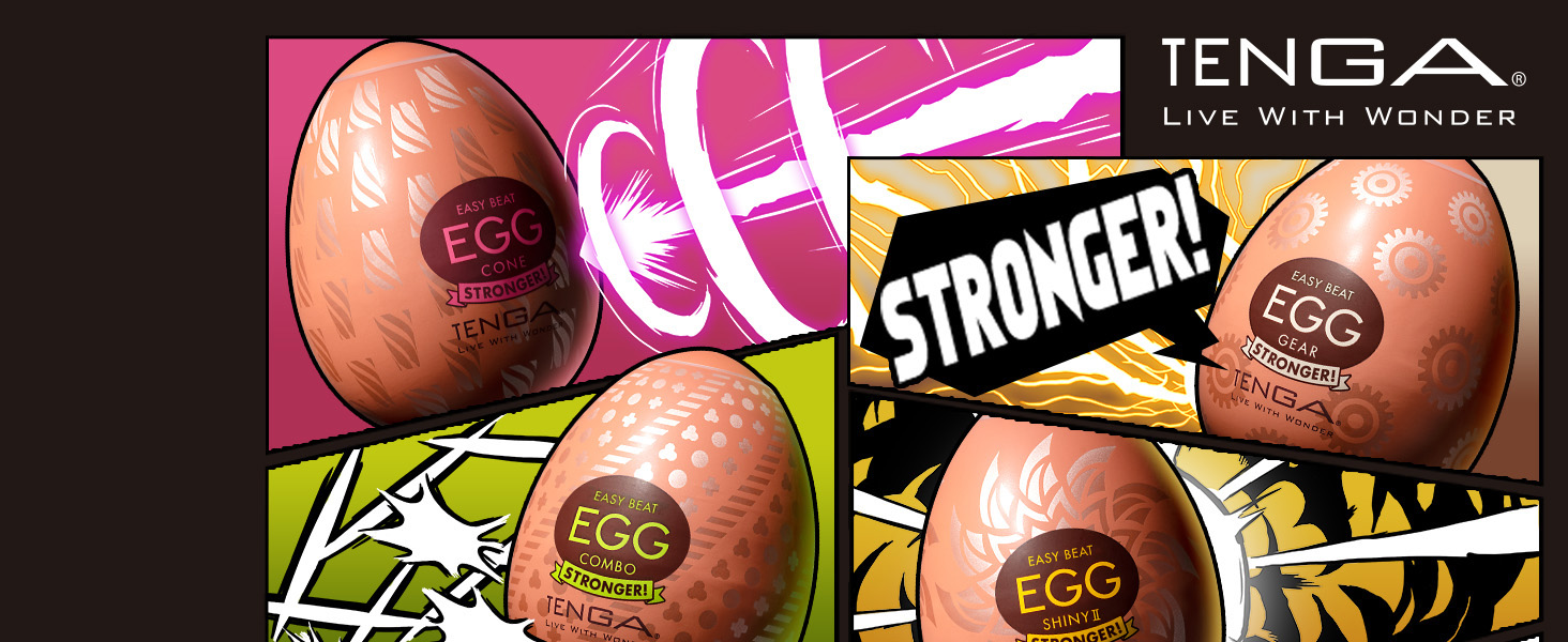 Масажер для тіла Tenga Stronger Package (6 шт.), Колір: Коричневий, 7 см