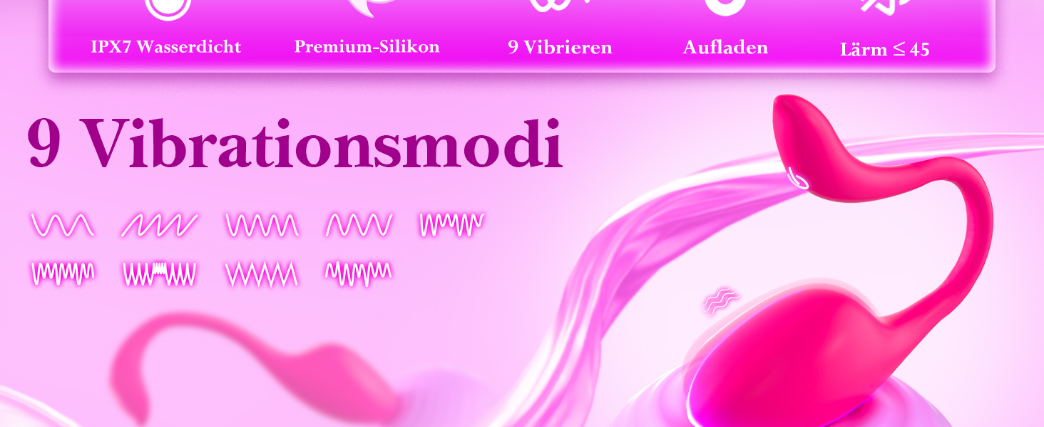 Вібратор для жінок та пар з 9 режимами, керування через додаток, рожевий, універсальний розмір