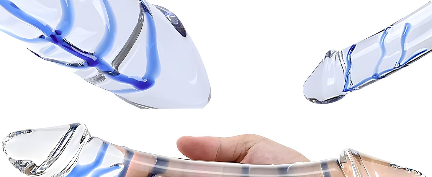 Секс-іграшка XoticPlay: дildo зі скла, анальний плагін з G-точкою, 28 см