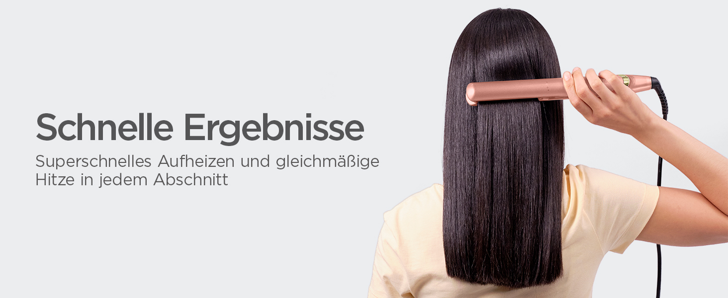 Випрямляч для волосся BaByliss Rose Gold 2598PE з керамічними пластинами, регулювання температури до 235°C, швидкий нагрів, універсальна напруга