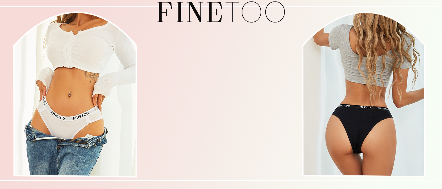 Набір трусиків FINETOO з 6 шт. - безшовні, мереживні, з низькою талією, S-XL