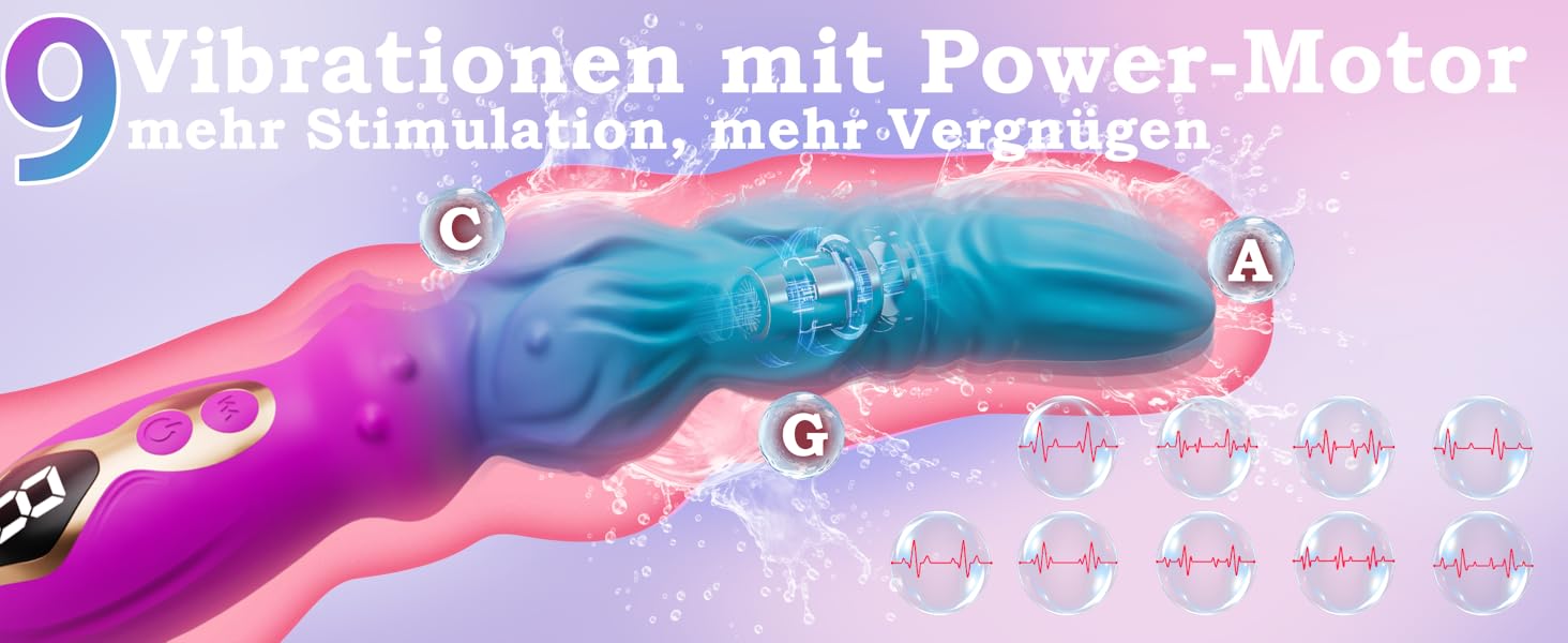 Вібратор для дорослих Monster Dildo з 9 режимів вібрації та LED-дисплеєм, 24 см, для жінок та чоловіків, набір вібраторів з стимуляцією клітора та анальним отвором