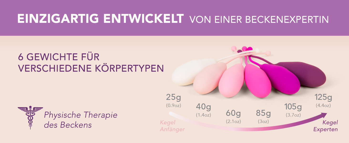 Набір силіконових кегелів для вправ Кегеля - 6 шт. для контролю сечовипускання та зміцнення тазового дна (для жінок)